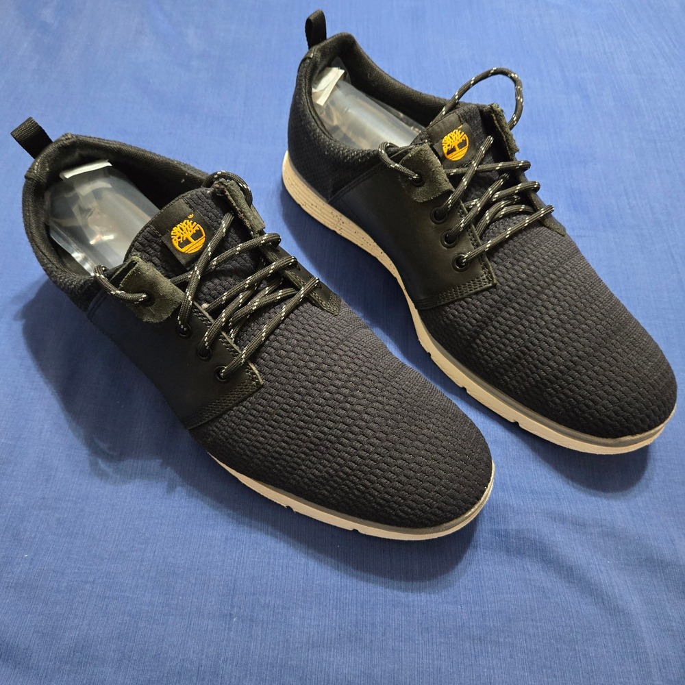 Timberland Amherst Oxford Mens 14 Black Excellent SensorFlex Mesh Sneakers A15AL